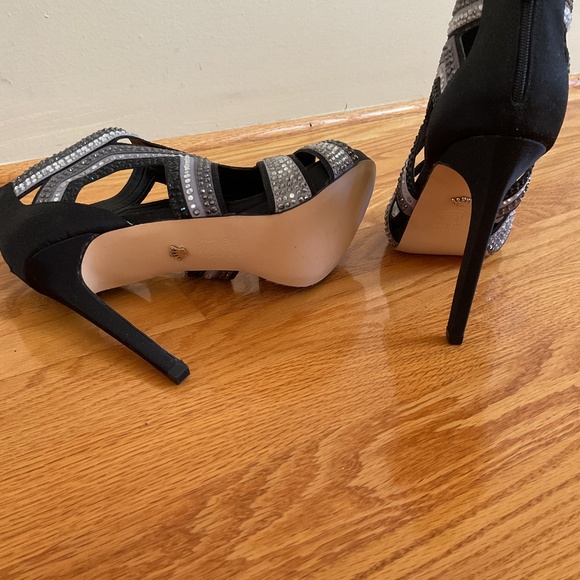 Nina Rhinestone Stiletto Sandals, Never Worn - Picture 2 of 4